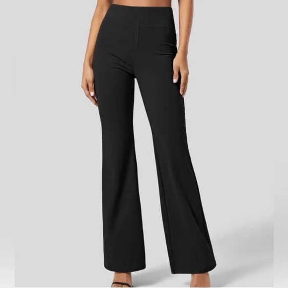 HALARA Pull-on High-Waist Black Flared Pant Large - Picture 4 of 10